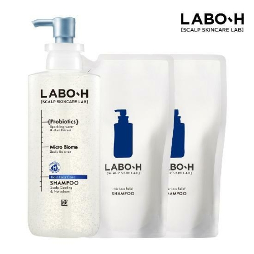 라보에이치 탈모증상완화 샴푸 두피쿨링 400ml+리필 400ml 2개_이미지