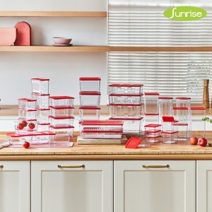 냉장고 용기 밀폐용기 레드블록 올인원 풀세트 76P 홈쇼핑 히트상품