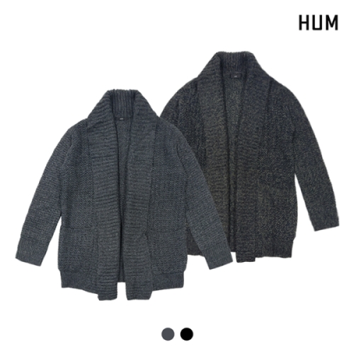 HUM 남 변형조직 숄카라 가디건 FHMWCGK191M_이미지