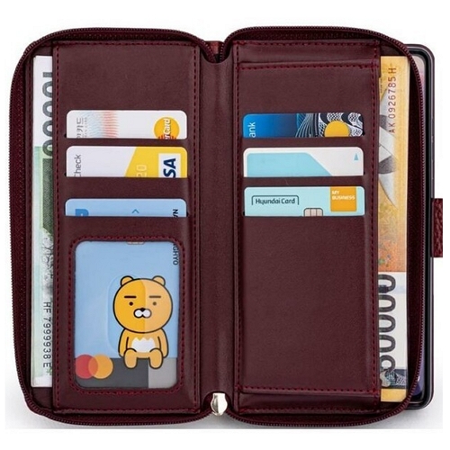 갤럭시A90 빈센트 지퍼 지갑 케이스