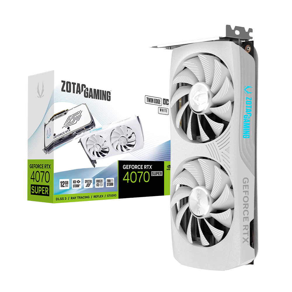 ZOTAC GAMING 지포스 RTX 4070 SUPER TWIN Edge OC D6X 12GB White_이미지