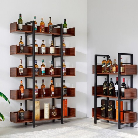 상도가구 우디스 5단 원형프레임 오픈형 장식장 600_이미지