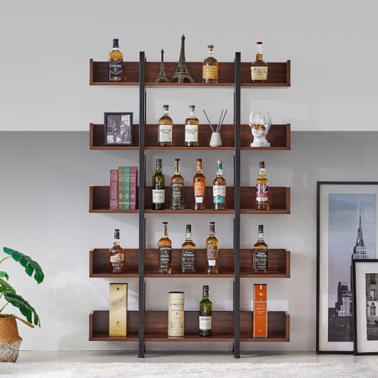 상도가구 우디스 5단 원형프레임 오픈형 장식장 600_이미지