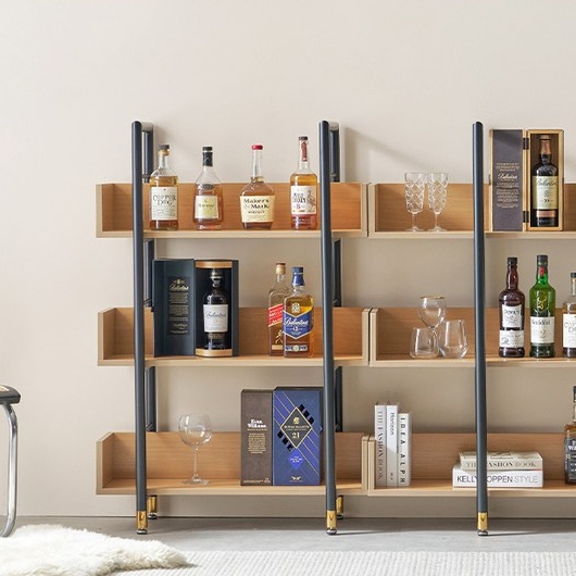 상도가구 우디스 5단 원형프레임 오픈형 장식장 600_이미지