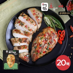 청솔식품 오빠닭 오븐에 빠진 통닭가슴살 청양고추맛 100g (20개)_이미지