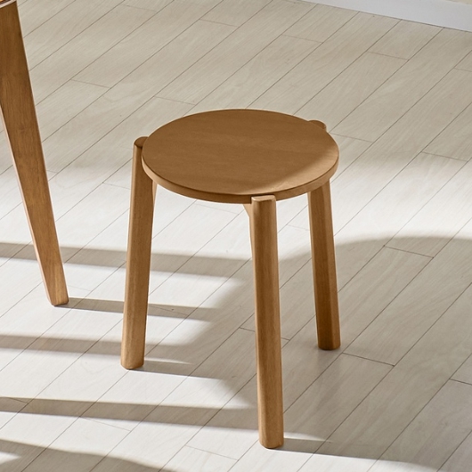 스코나 메이드 원목 타원 식탁 800 (스툴2개)_이미지