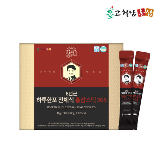 6년근 하루한포 전체식 홍삼스틱 365 10g 30포