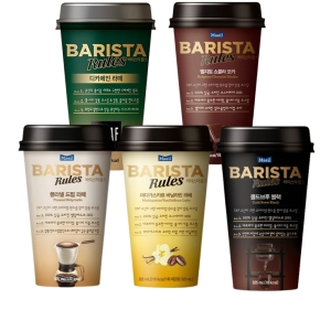 바리스타룰스 325ml x 10개입 5종 컵커피 플라넬 드립 디카페인라떼 카페라떼 바닐라빈