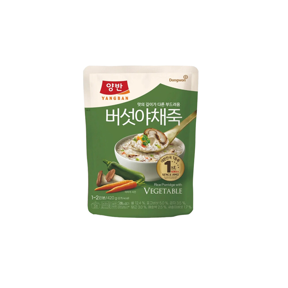 동원F&B 양반 버섯야채죽 420g (4개)