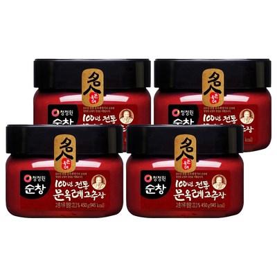 청정원 순창 100년 전통 문옥례 고추장 450g (4개)_이미지