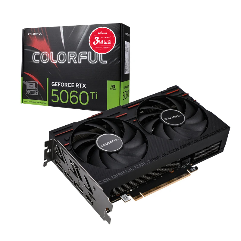 COLORFUL 지포스 <b>RTX</b> 5060 Ti GAMING DUO D7 8GB 피씨디렉트