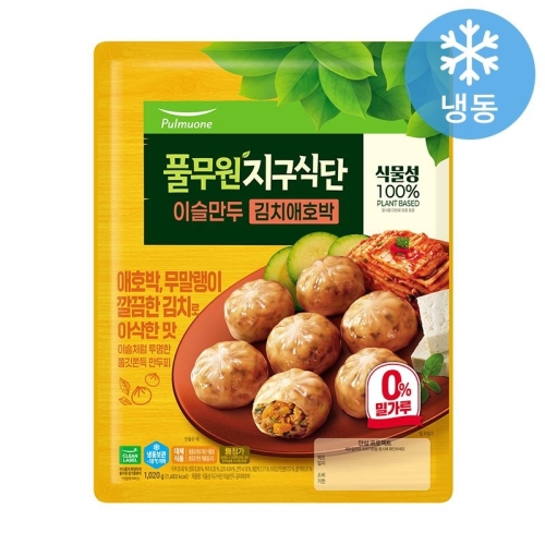 풀무원 지구식단 이슬만두 김치애호박 1.02kg (1개)_이미지