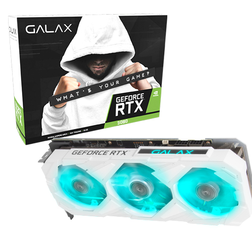 갤럭시 갤라즈 GALAX 지포스 RTX 3080 EX GAMER WHITE OC D6X 12GB LHR
