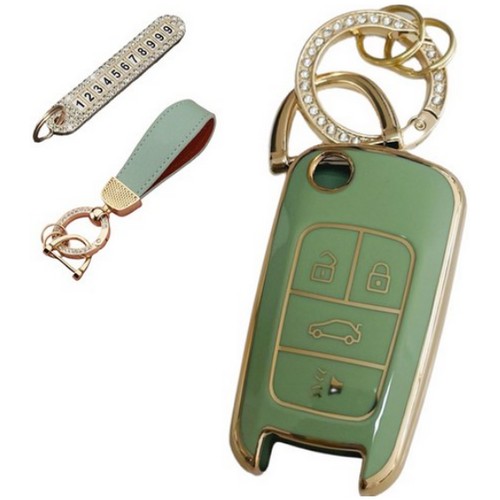 루루형제 프리미엄 TPU 키케이스 쉐보레 4버튼 전용 AC-05 + 번호키링 + 스트랩