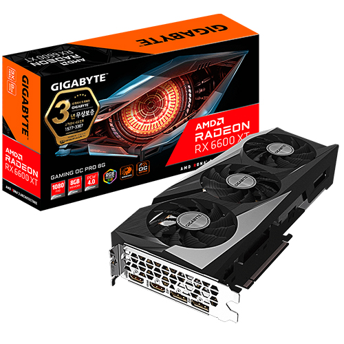 GIGABYTE 라데온 RX 6600 XT GAMING OC PRO D6 8GB 제이씨현_이미지