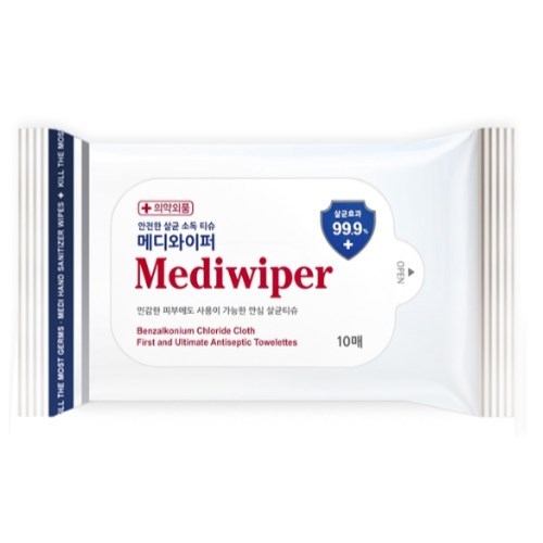 메디와이퍼 물티슈 리필형 10매이미지입니다. 누르면 해당 게시물로 새창이동합니다.