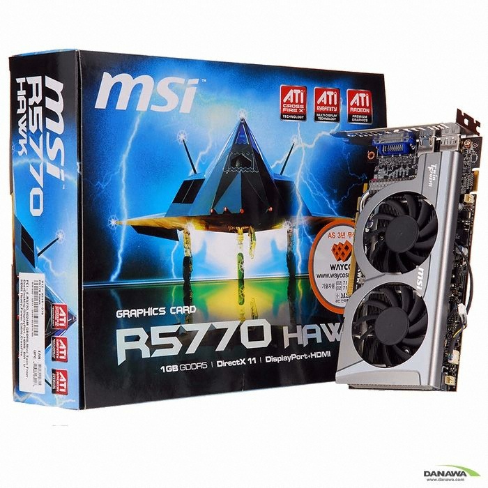 MSI �󵥿� HD 5770 R5770 Hawk 1GB