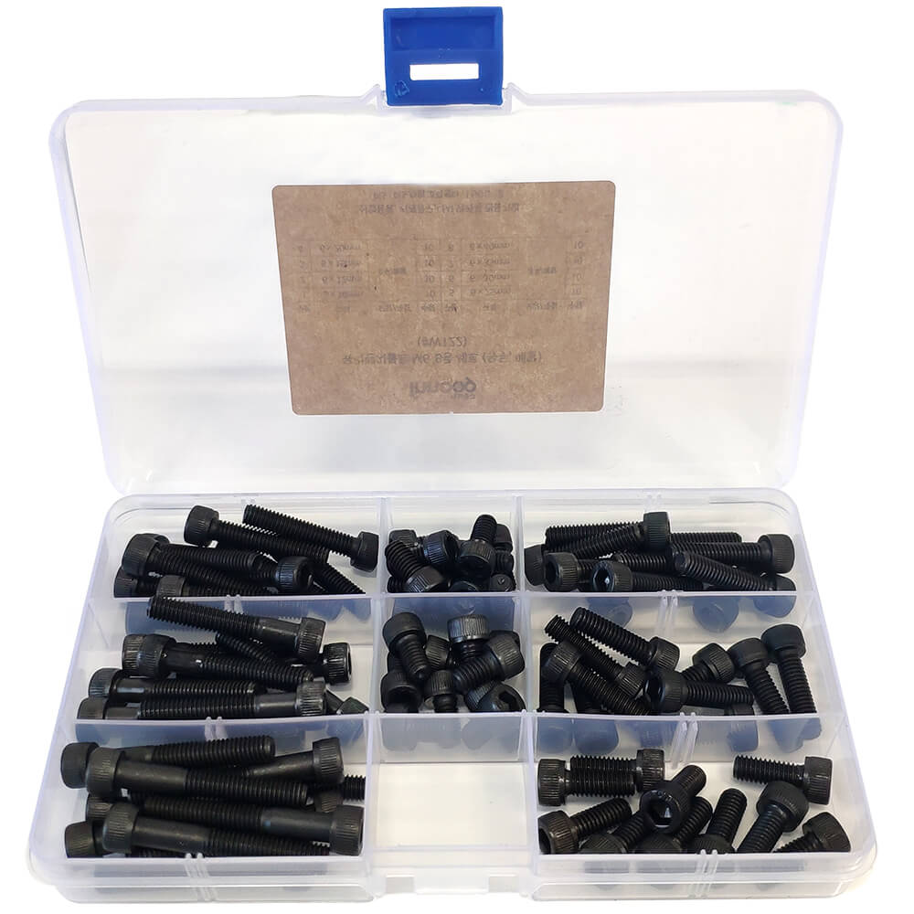 육각렌치볼트 유두 메탈 8종 세트 M6 W122