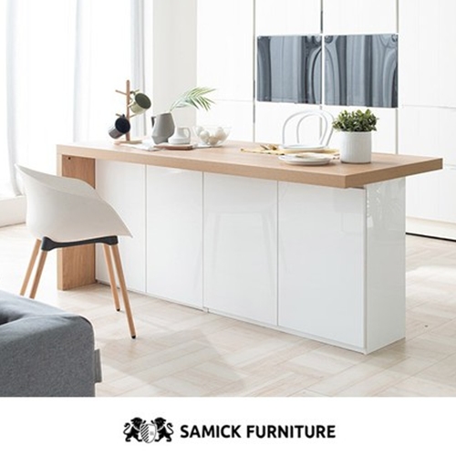 삼익가구 유로 ㄱ자형 아일랜드식탁 1800