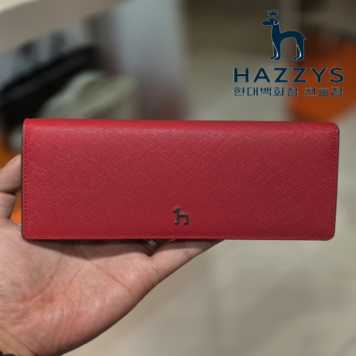 LF 헤지스 NOMAD 레드 소가죽 슬림 장지갑 HIWA5F163R2_이미지