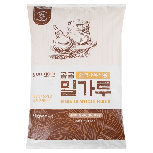 곰곰 밀가루 중력다목적용 3kg (1개)_이미지