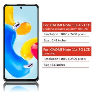 Redmi Note 11S 4G용 Note11S LCD 2201117 Redmi Note 11S 5G용 SG 디스플레이 화..