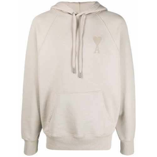 AMI 하트 로고 후드티 E22USW202 747 (250, 베이지)_이미지