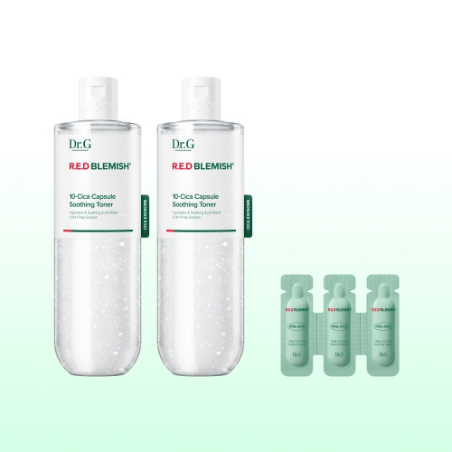  닥터지 레드 블레미쉬 10-시카 캡슐 수딩 토너 300ml [2개]