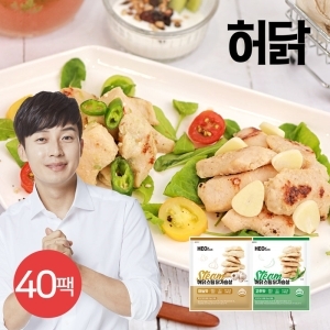 허닭 스팀 닭가슴살 마늘맛 100g (40개)_이미지