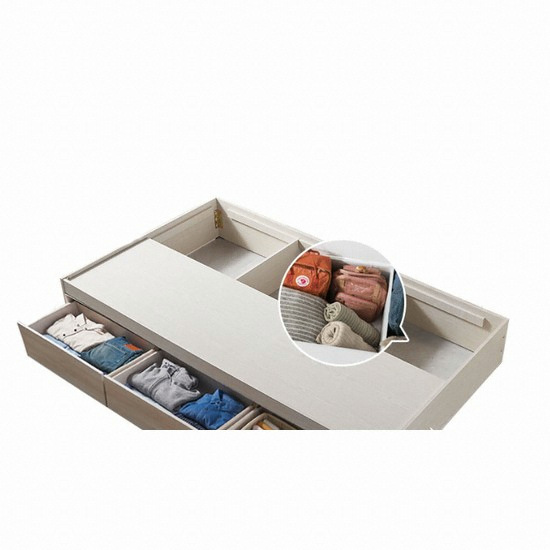 동서가구 이즈 로벨 A형 수납 침대 SS (매트별도)_이미지