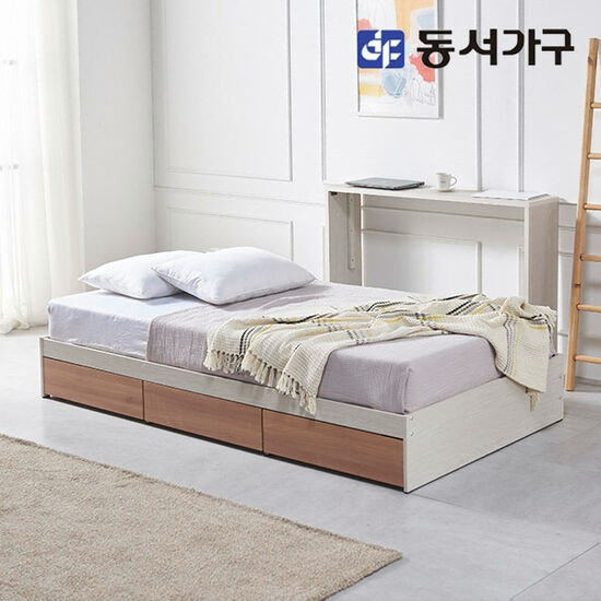 동서가구 이즈 로벨 A형 수납 침대 SS (매트별도)_이미지
