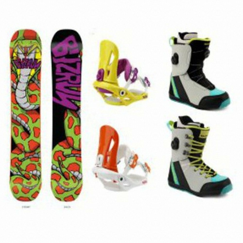 버즈런  스노우보드 세트 (12/13 스네이크 데크+씨포춘 바인딩+바사라 부츠)