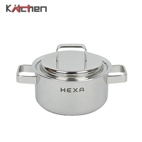 키친아트 통5중 헥사 IH 무연마제 양수냄비 (18cm)_이미지