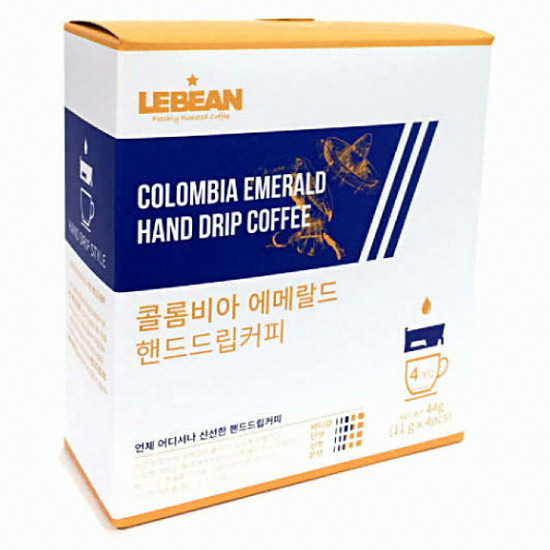 리빈코리아 콜롬비아 에메랄드 핸드드립 커피 4T (1개)