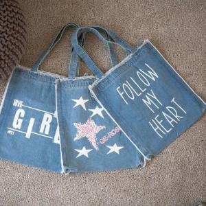 블루마운트 BZJKR33H_49SH02 청 데님 에코백 숄더백