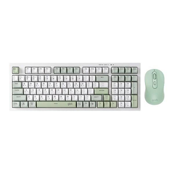 지클릭커 OFFICEPRO WMK90 사일런스 M 98 무선 키보드 마우스 세트 (Greenwich, RC1)_이미지