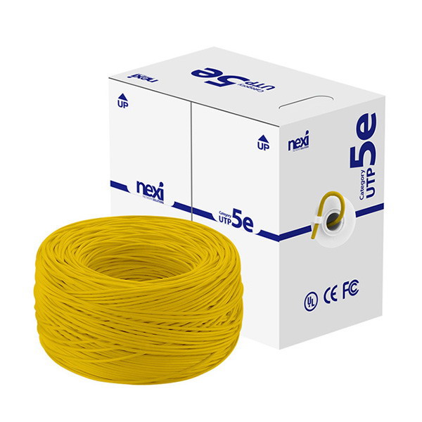 리버네트워크 NEXI NX-5EUTP CAT.5e UTP 랜케이블 박스 (300m, 옐로우)_이미지
