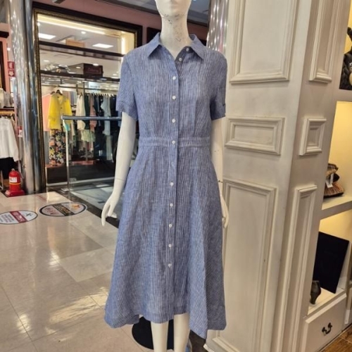 BCBG 여름25 루디 스트라이프 원피스 B5B5O643_이미지