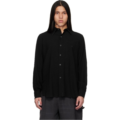 메종마르지엘라 블랙 버진 울 셔츠 S50DT0065 M35749 900 Black