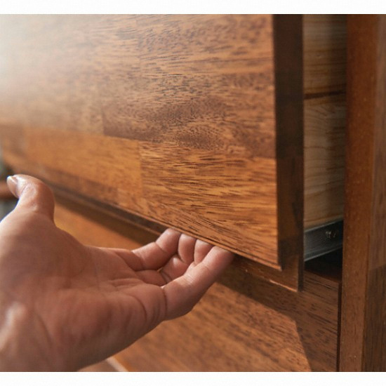 까미엘 더킨 멀바우 5단 서랍장 900_이미지