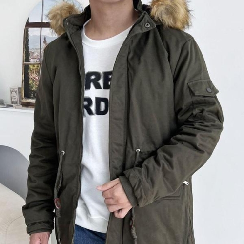 야상자켓 털안감 후드 지퍼 포켓 겨울 야상점퍼 WDFEBA2