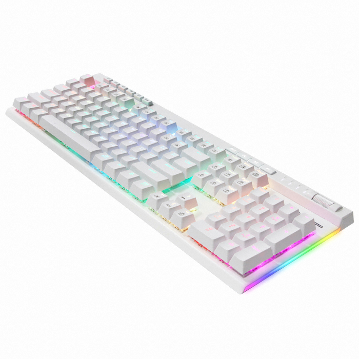 앱코 HACKER K640 프리미엄 RGB 축교환 측면 라이팅 게이밍 키보드 (화이트, 청축)_이미지