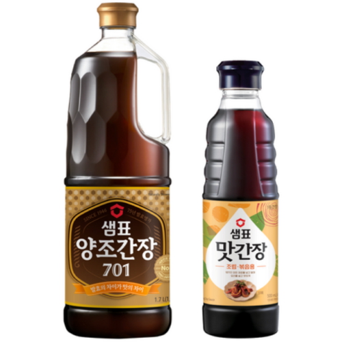 샘표 양조간장 701 1.7L + 맛간장 조림 볶음용 500ml이미지입니다. 누르면 해당 게시물로 새창이동합니다.