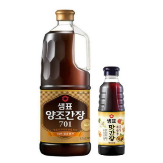 샘표식품 양조간장 701 1.7L+맛간장 조림볶음용 500ml이미지입니다. 누르면 해당 게시물로 새창이동합니다.