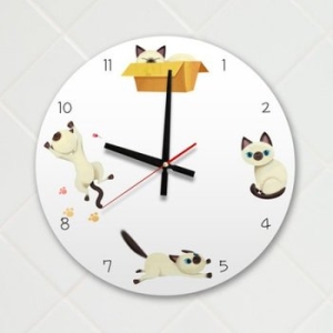 cb292-장난끼많은샴고양이_인테리어벽시계