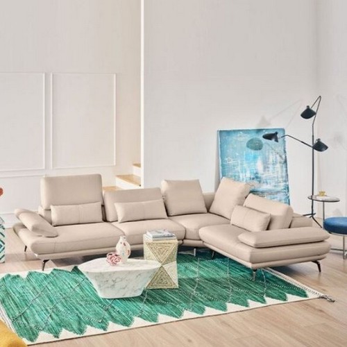 에싸 엘로이즈 코너형 리프트기능 론도 천연가죽 소파 4인용_이미지