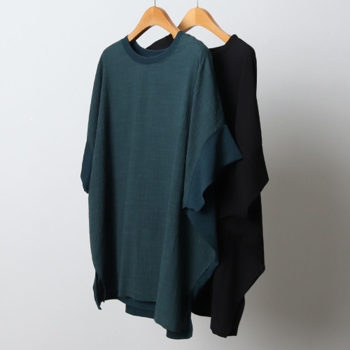 아이우먼 빅사이즈배색티 I910L506 나팔소매나그랑반팔티 MN