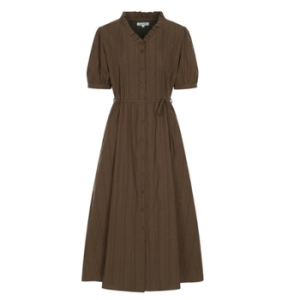 프릴넥 코튼 자가드 원피스 OH5MO585