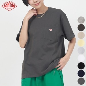 단톤 여성 포켓 반팔 티셔츠 크루넥 DT-C0198_이미지