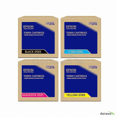 Epson 정품 S050593, S050592, S050591, S050590 4색 세트_이미지